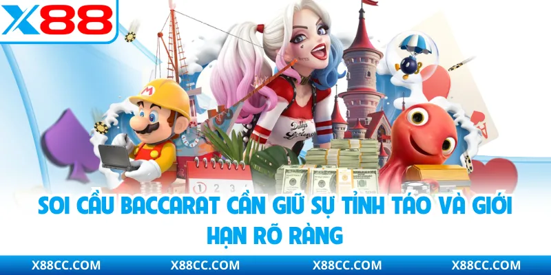 Soi Cầu Baccarat - Dự Đoán Chính Xác Dành Cho Hội Viên X88 4 Soi cầu Baccarat cần giữ sự tỉnh táo và giới hạn rõ ràng
